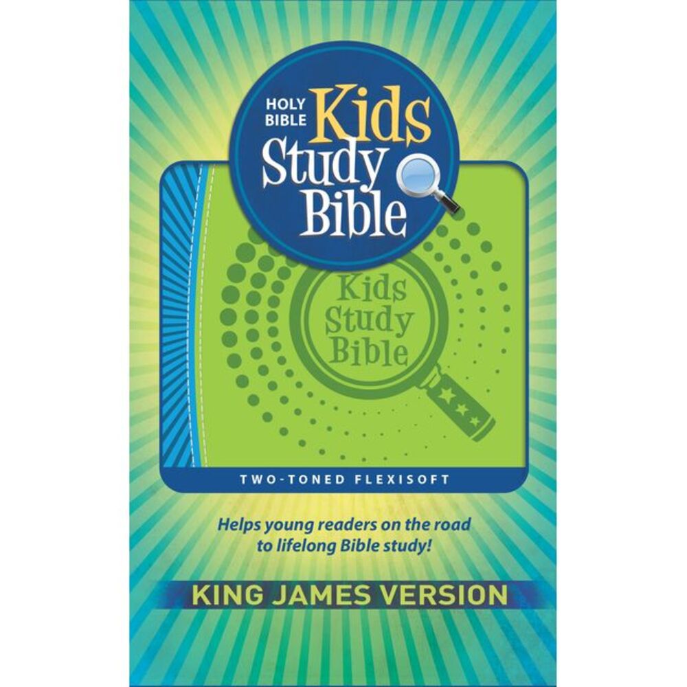 KJV Kids Study Bible, Flexisoft (Red Letter, Imitation Leather, Green/Blue) -- H